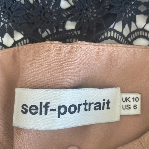 Self-Portrait one shoulder lace dress - Size 6 - Picture 4 of 4